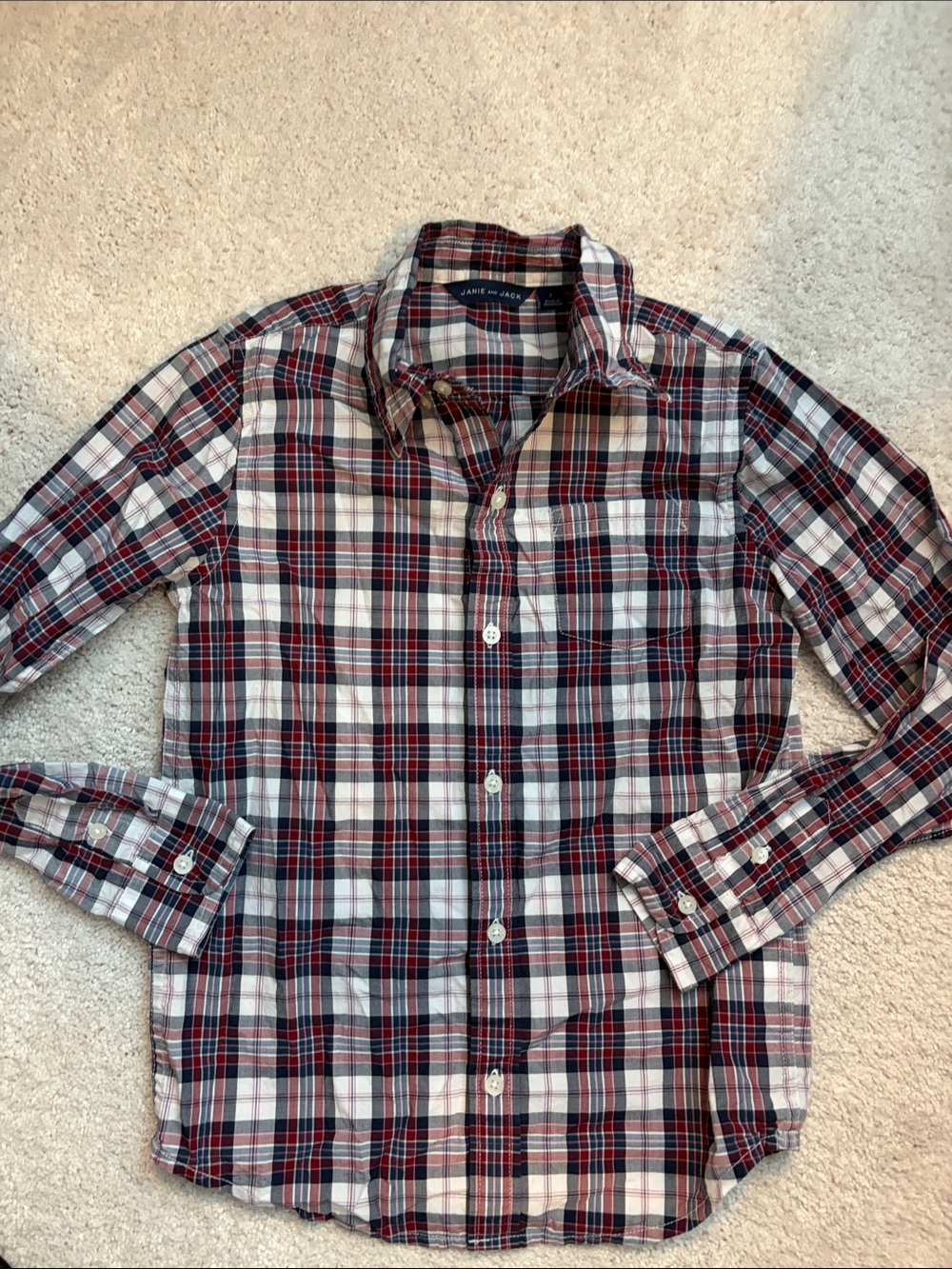 Janie & Jack Plaid Shirt, 7